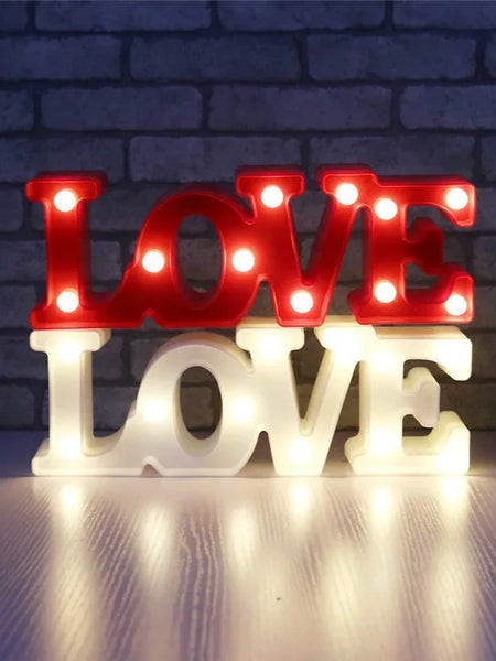 Love Heart LED Lamp Wedding Party Romantic Red Pink Night Light Ornament Birthday Christmas Home Decoration Valentines Day Gift