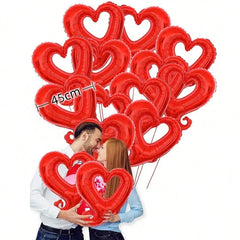 60in Standing Cute Love Teddy Bear-Shaped Balloon for Romantic Valentine's Day Proposal Wedding Birthday Party Decoration