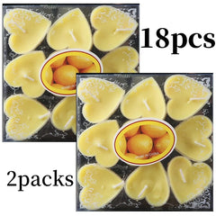 9pcs Heart-shaped Scented Tea Candles Valentine's Day Romantic Love Candle Proposals Wedding Anniversary Decorative Candle