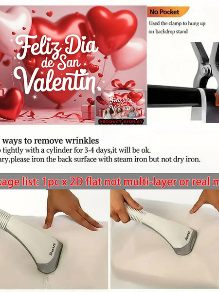 VIKAMA Valentine's Day Theme Decorative Banner Tapestry Spanish 