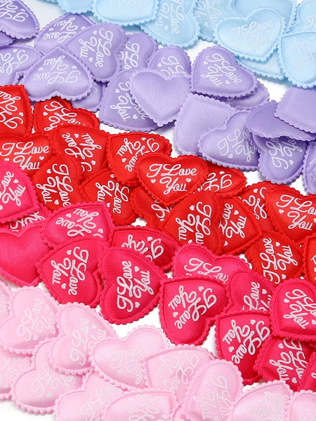50-200Pcs/lot Romantic Sponge Satin Fabric Heart Petals Confetti Wedding Party Table Bed Heart Petals Valentine Decorations