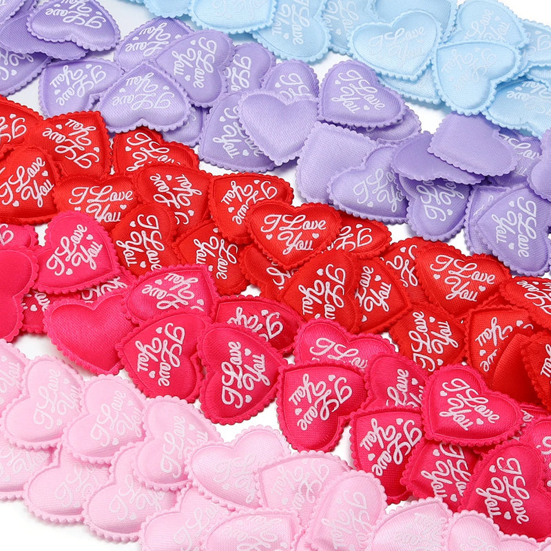 50-200Pcs/lot Romantic Sponge Satin Fabric Heart Petals Confetti Wedding Party Table Bed Heart Petals Valentine Decorations