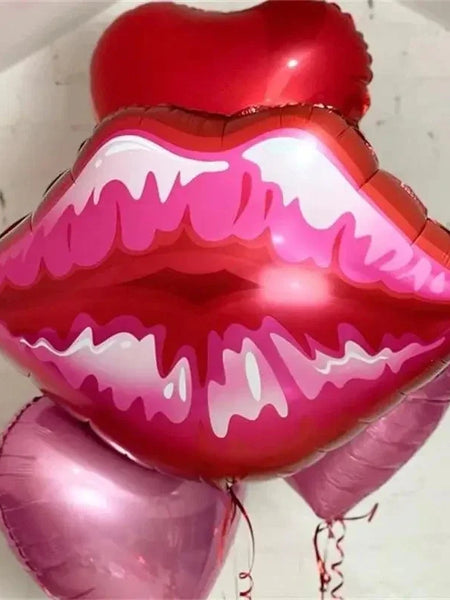 Valentines Day Decoration Foil Balloons Lips Heart Shaped Balloons for Wedding Anniversary Romantic Party Decorations Supplies