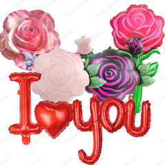 I Love You Red Heart Letter Balloons Valentines Day Wedding Decorations Bridal Shower Party Anniversary Decorations Supplies