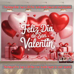 VIKAMA Valentine's Day Theme Decorative Banner Tapestry Spanish 