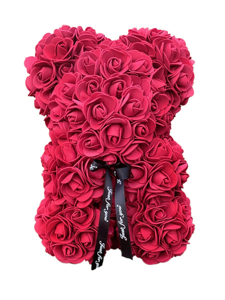 25cm Rose Teddy Bears Artificial Flower Bear Of Roses For Women Valentine's Wedding Birthday Christmas Gifts 2026