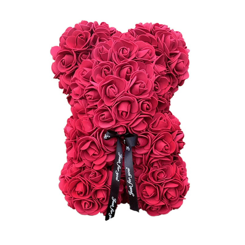 25cm Rose Teddy Bears Artificial Flower Bear Of Roses For Women Valentine's Wedding Birthday Christmas Gifts 2026