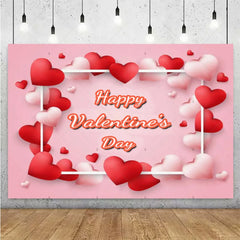 Balloon Red Love Heart Rose Background Happy Valentine's Day Backdrop Supplies Valentine's Day Party Decoration Photo Shoot Prop