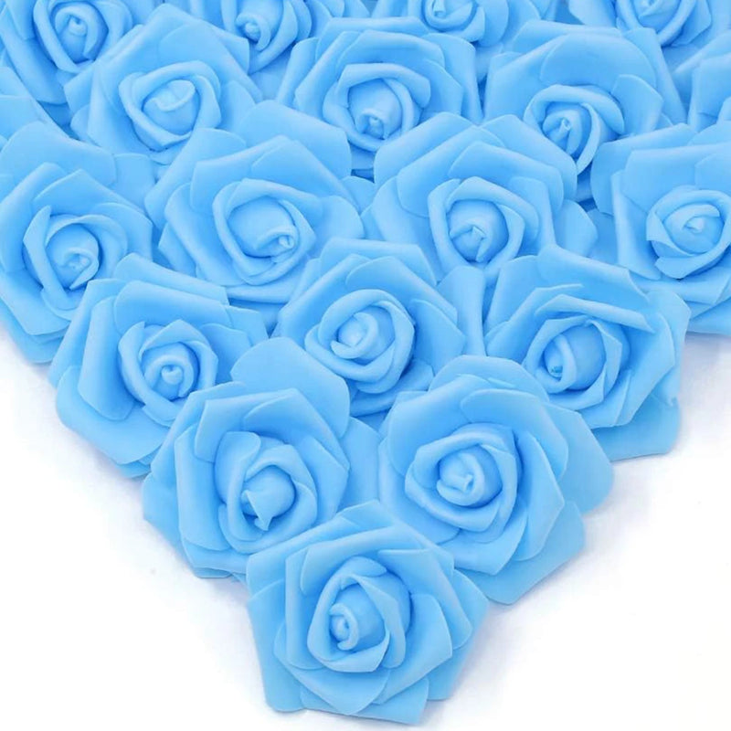 50/100PC Foam Rose Artificial Flowers Valentine Wedding Bridal Bouquet Car Decora DIY Gift Candy Box Garland Home Outdoor Garden