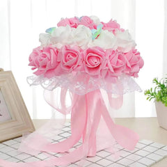 50/100PC Foam Rose Artificial Flowers Valentine Wedding Bridal Bouquet Car Decora DIY Gift Candy Box Garland Home Outdoor Garden