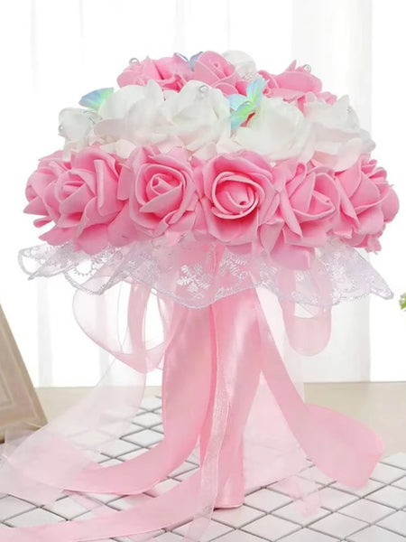 50/100PC Foam Rose Artificial Flowers Valentine Wedding Bridal Bouquet Car Decora DIY Gift Candy Box Garland Home Outdoor Garden