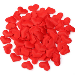 50-200Pcs/lot Romantic Sponge Satin Fabric Heart Petals Confetti Wedding Party Table Bed Heart Petals Valentine Decorations