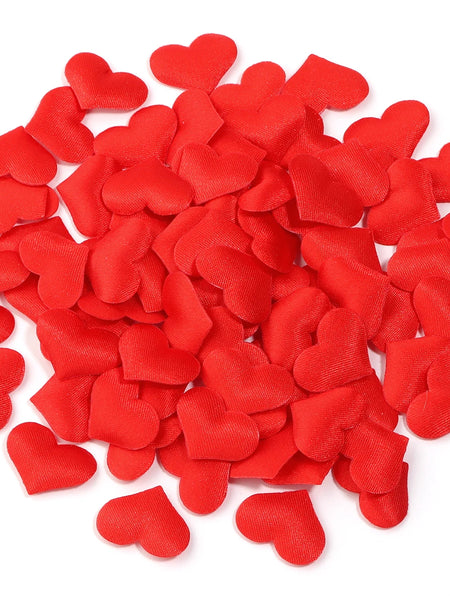 50-200Pcs/lot Romantic Sponge Satin Fabric Heart Petals Confetti Wedding Party Table Bed Heart Petals Valentine Decorations
