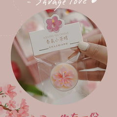 4 Pcs/Box Pink Peach Blossom Scented Candles,Valentines Decor,Room Decor,Gifts For Women Valentine's Day Wedding Favors