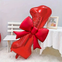 2pcs/set 40inch Red Number number Balloon With Red bowknot Foil Balloons for Birthday Anniversary Valentine's Day Gifts