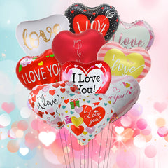 1pc Base Stand Happy Valentine's Day Heart to Heart Balloons Love Heart Bear Balloon wedding Valentine's Day Decorations