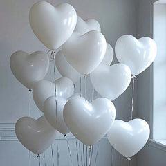 10pcs-100pcs White, Red, Pink, Blue 10-Inch Heart-Shaped Latex Balloons, Suitable For Birthday Party Decor, Valentine's Day Deco