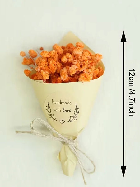 1-piece mini dried flower bouquet - Preserved flower creative gift box decoration - suitable for wedding and festival decoration