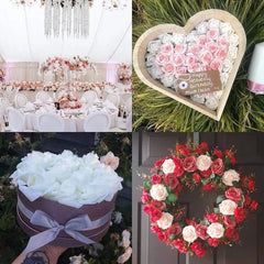 50/100PC Foam Rose Artificial Flowers Valentine Wedding Bridal Bouquet Car Decora DIY Gift Candy Box Garland Home Outdoor Garden