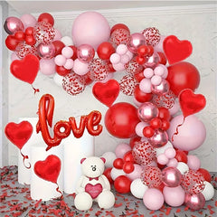 126pcs/Set Valentine's Day Balloon Arch Garland Kit Set for Wedding Engagement Valentine's Day Party Decor Air Globos Supplies