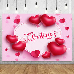 Balloon Red Love Heart Rose Background Happy Valentine's Day Backdrop Supplies Valentine's Day Party Decoration Photo Shoot Prop