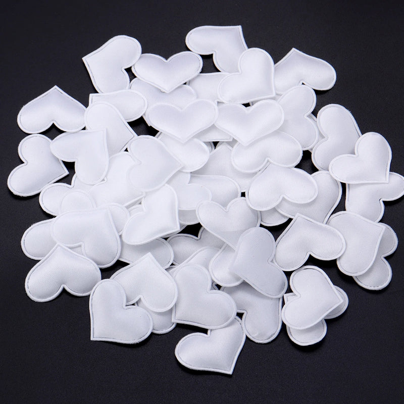 50-200Pcs/lot Romantic Sponge Satin Fabric Heart Petals Confetti Wedding Party Table Bed Heart Petals Valentine Decorations