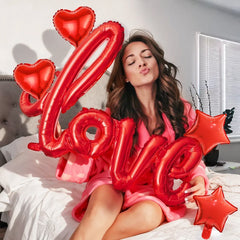 5pcs Valentine's Day balloon set for romantic decoration on Valentine's Day, birthday parties, weddings, and anniversaries