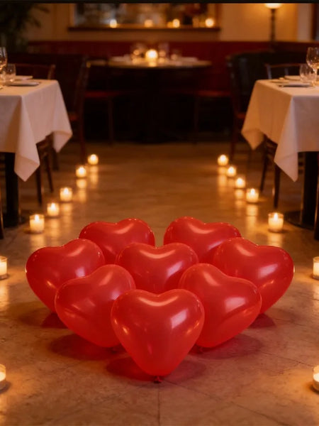 10 Inch Heart Shaped Balloon Valentine Day Latex Red Heart Love Inflatable Balloons for Wedding Party Anniversary Decor Supplies