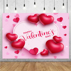 Balloon Red Love Heart Rose Background Happy Valentine's Day Backdrop Supplies Valentine's Day Party Decoration Photo Shoot Prop