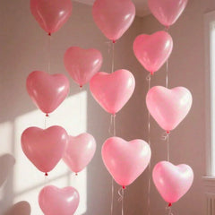 10pcs-100pcs White, Red, Pink, Blue 10-Inch Heart-Shaped Latex Balloons, Suitable For Birthday Party Decor, Valentine's Day Deco