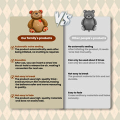 Cute Extra Large Cartoon Animal Bear Foil Mylar Balloons Inflated Decor for Birthday Party, Valentines Day & Wedding Decoration