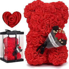 2026 Eternal Rose Teddy Bear Artificial Flower Gift for Mom - Mother's Day Birthday Valentine's Day Anniversary Home Decor