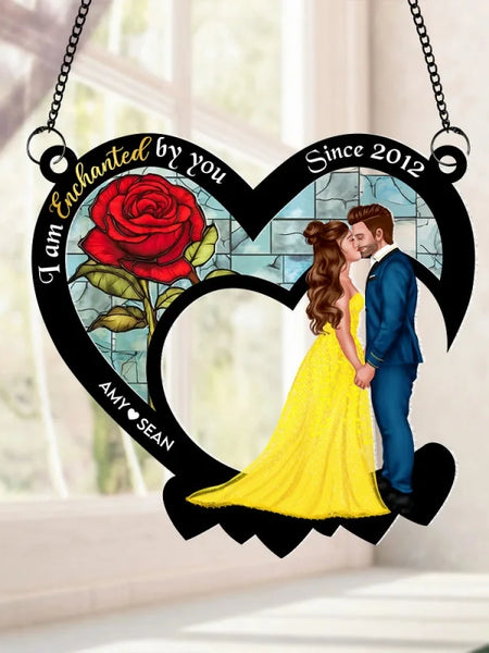 1 PC Acrylic Valentine's Day Personalized Name Sunlight Catcher Suitable For Home Decoration And A Romantic Valentine's Day Gift