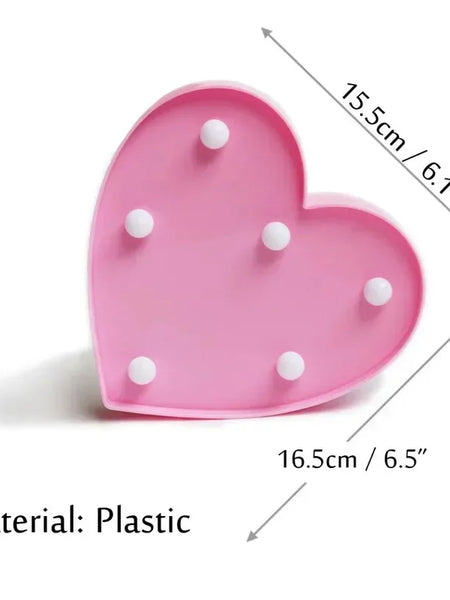 Love Heart LED Lamp Wedding Party Romantic Red Pink Night Light Ornament Birthday Christmas Home Decoration Valentines Day Gift