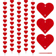 60Pcs Hanging Hearts Red Garland Valentines Day Decoration String